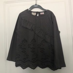 NWT Zara top 3/4 dark grey